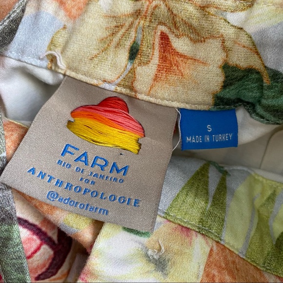 Anthropologie || Farm Rio Tropical Shift Dress Tie Back Small - Picture 8 of 9